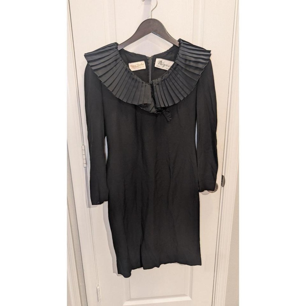 Vintage 80s Black Dress from Mignon‎ Size 4/6